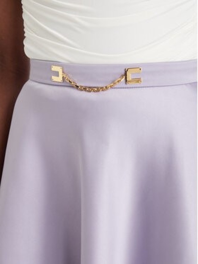 Elisabetta Franchi Spódnica midi GO-156-61E2-V320 Fioletowy Regular Fit