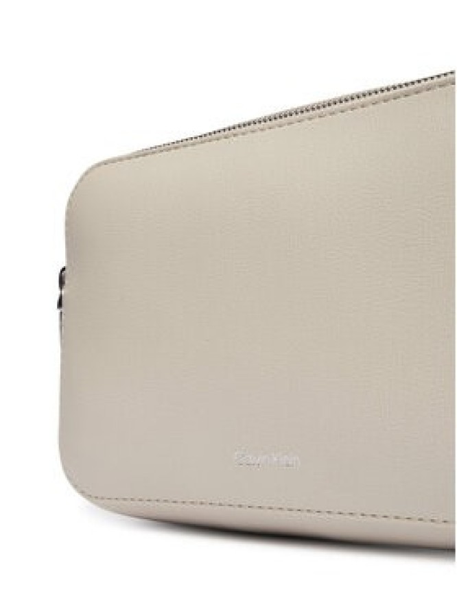 Calvin Klein Torebka Foil Logo Elongated Camera Bag LV04F3276G Kremowy