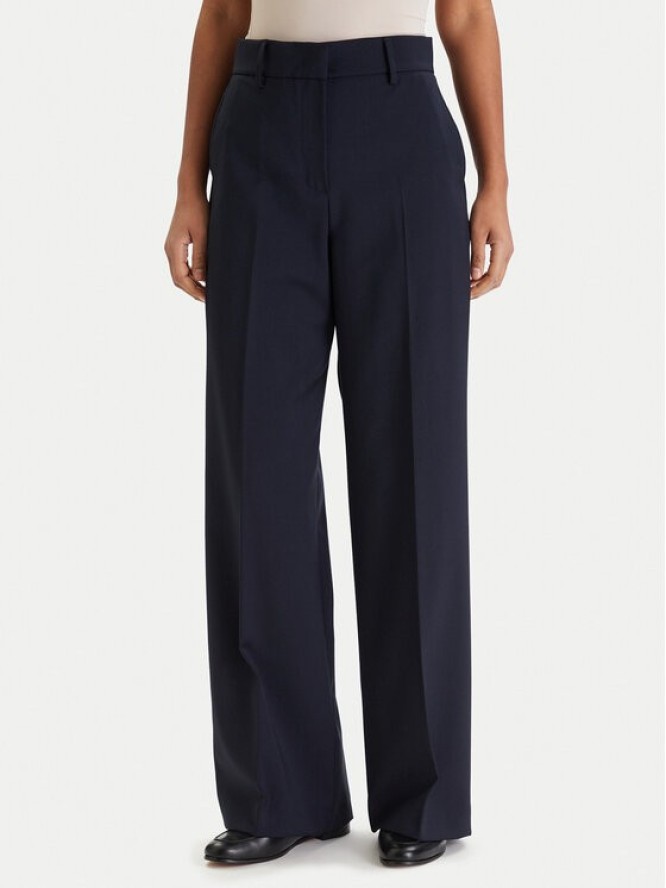 Weekend Max Mara Spodnie palazzo Visivo 2615131041 Granatowy Relaxed Fit