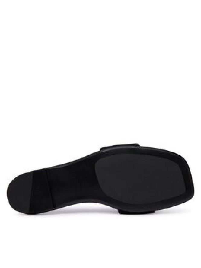 Calvin Klein Klapki Square Flat Sndl Embl Suede HW0HW03055 Czarny