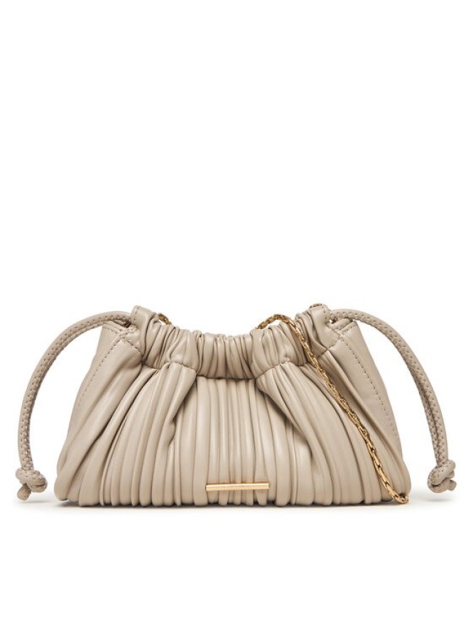 Calvin Klein Torebka Plisse Mini Drawstring Bag LV04F3077G Écru