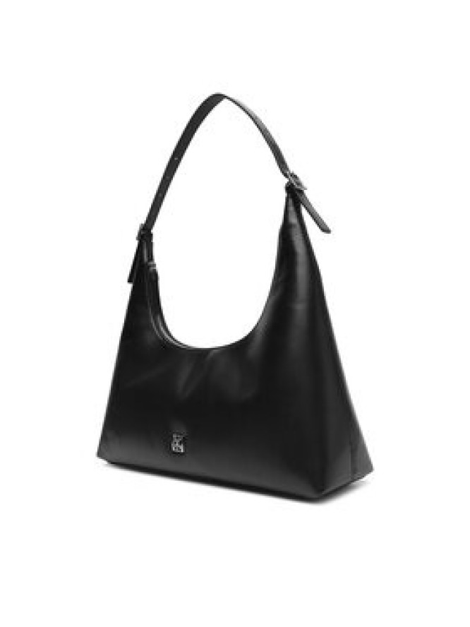 Calvin Klein Torebka Emblem Hw Lthr Shoulder Bag LV04F3262G Czarny