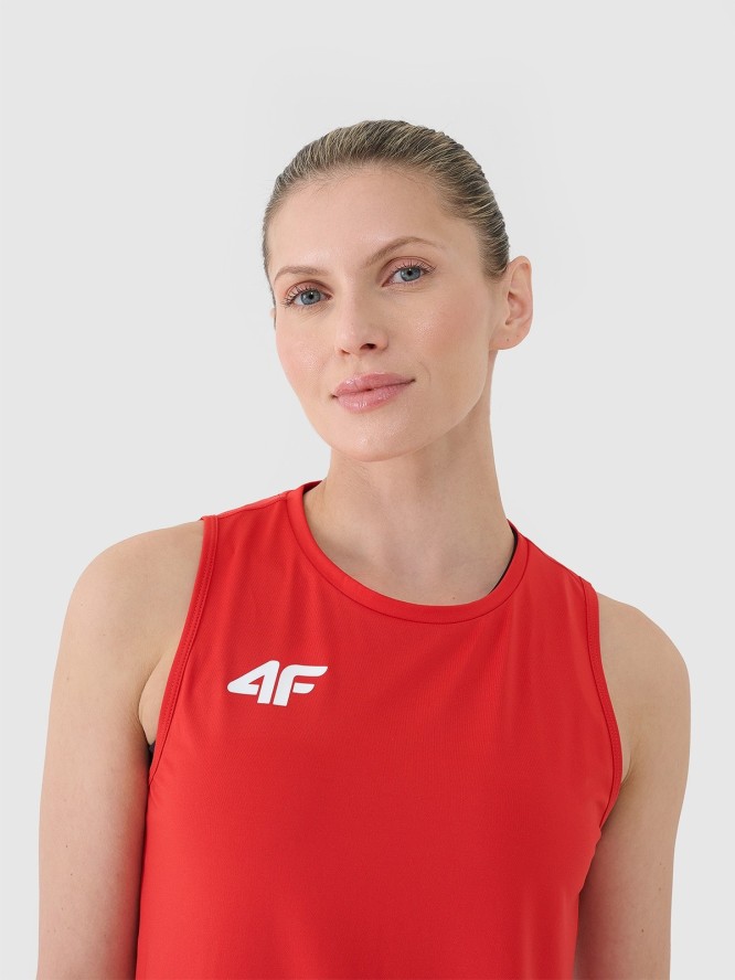 4F Top treningowy szybkoschnący damski - czerwony XL