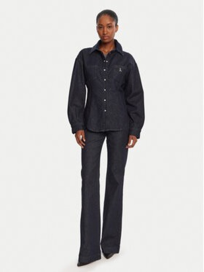 Patrizia Pepe Koszula jeansowa 8C0795/D113-CA74 Granatowy Regular Fit