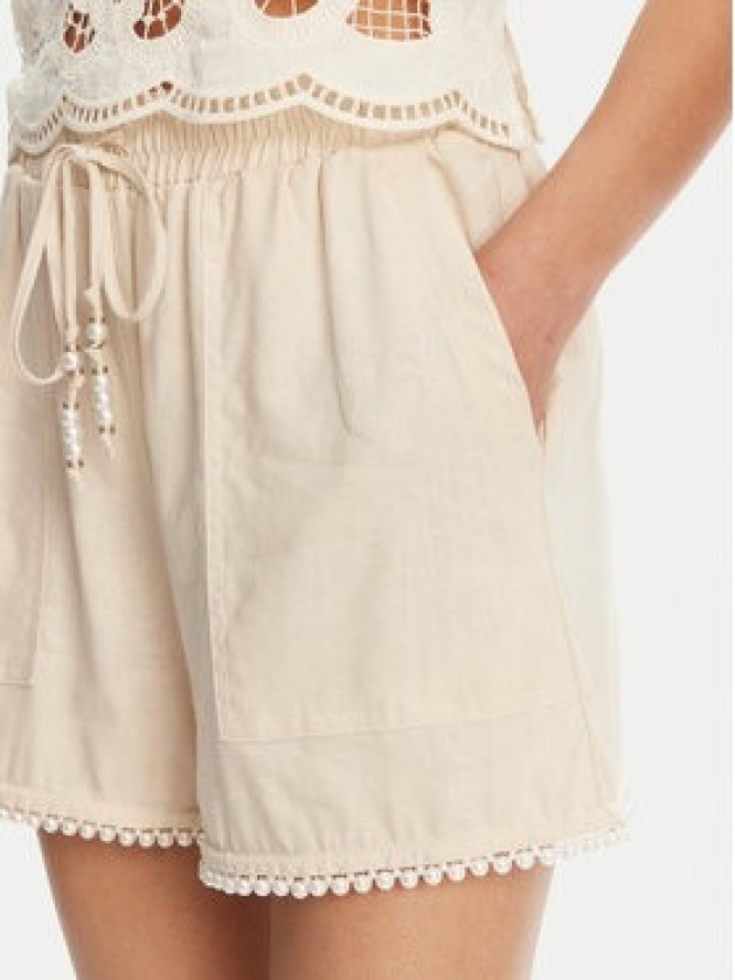 TWINSET Szorty materiałowe 251LM2QGG Beżowy Regular Fit