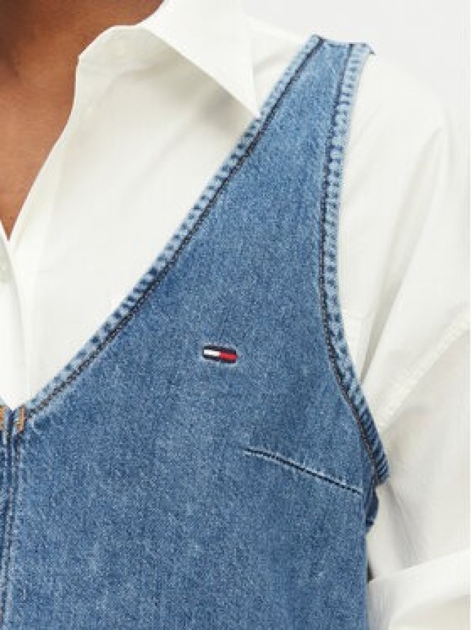 Tommy Jeans Sukienka jeansowa DW0DW22876 Niebieski Relaxed Fit