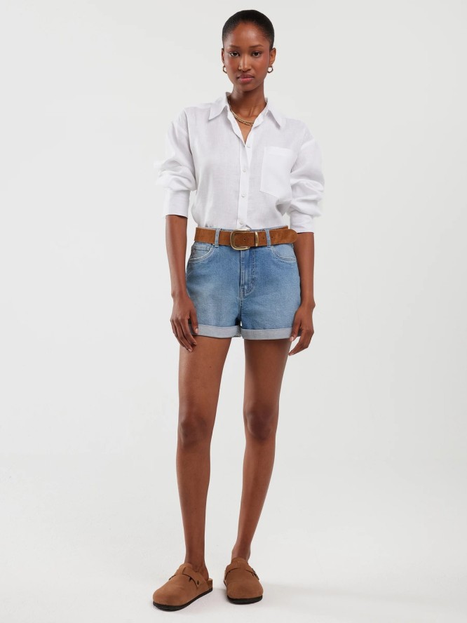 Szorty damskie jeansowe niebieskie Ayako 498