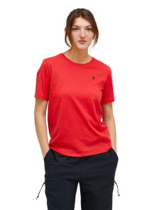 Koszulka Peak Performance damska Explore Graphic Tee czerwona - XS