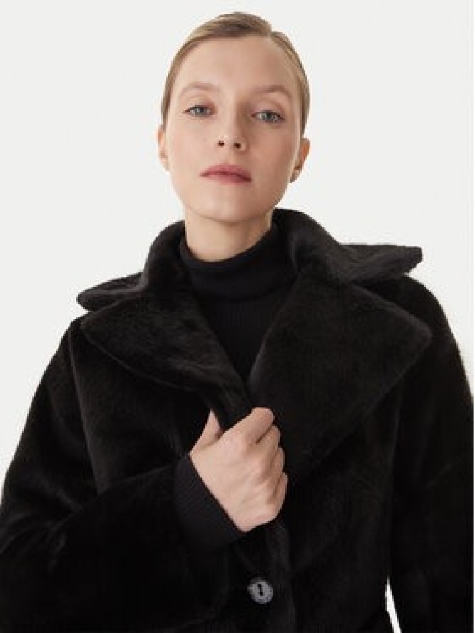 LOLA CASADEMUNT Płaszcz zimowy LF2501015 Czarny Regular Fit