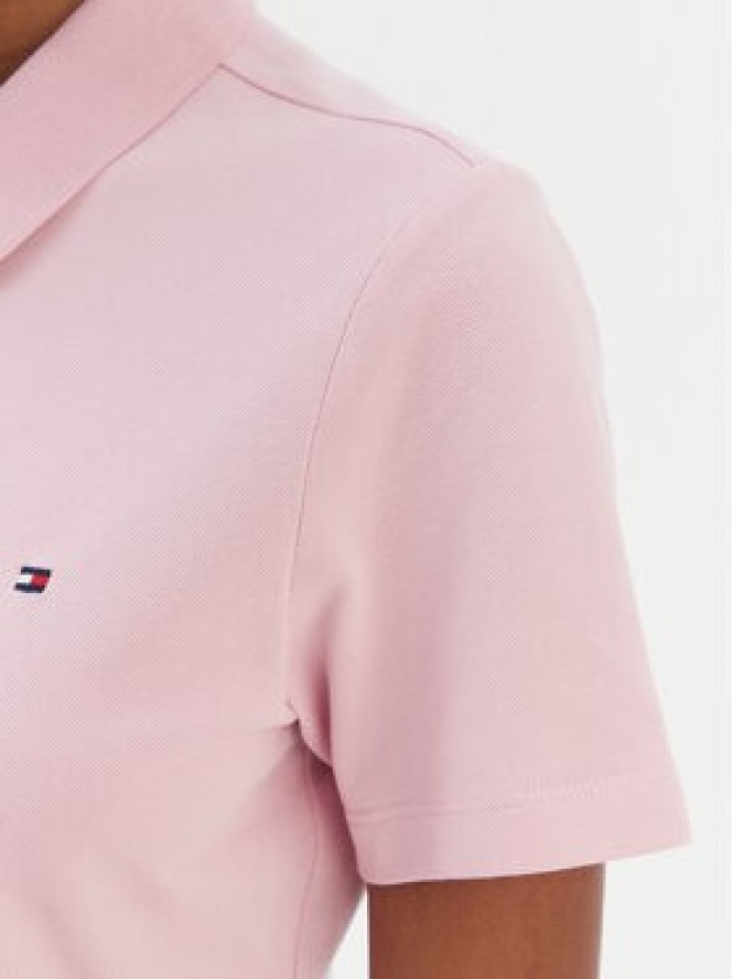 Tommy Hilfiger Polo 1985 WW0WW43225 Różowy Slim Fit