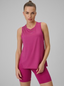 4F Top treningowy loose szybkoschnący damski - różowy XS