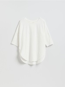 T-shirt z modalem - złamana biel