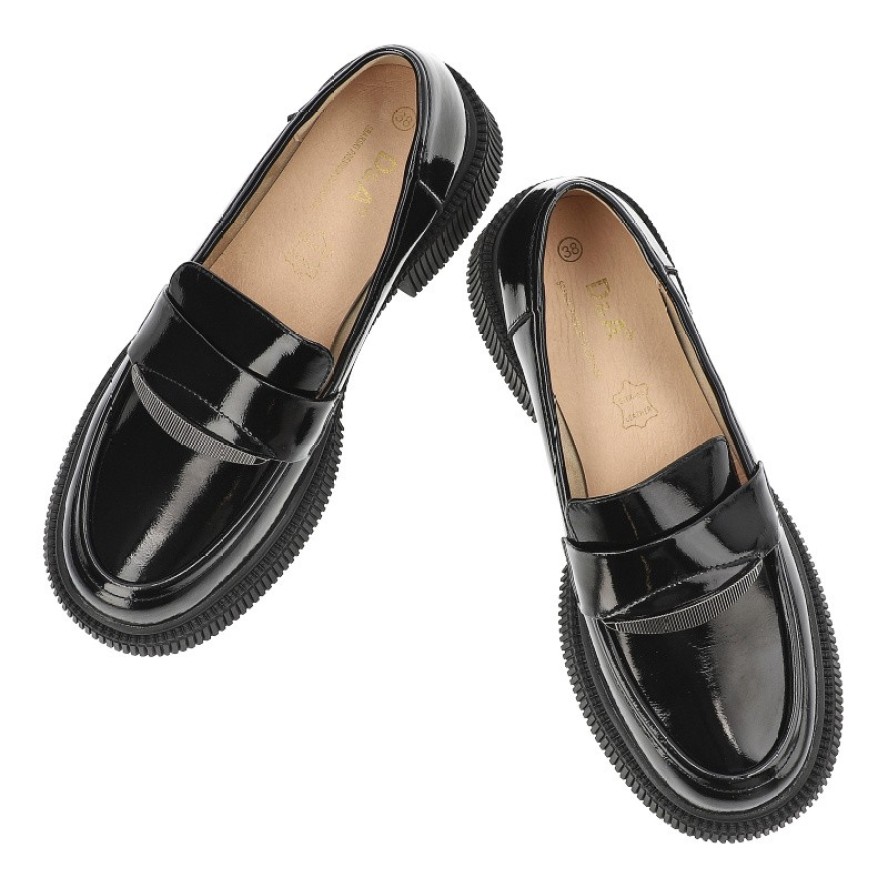 Czarne Mokasyny S.Barski Eleganckie Obuwie Damskie