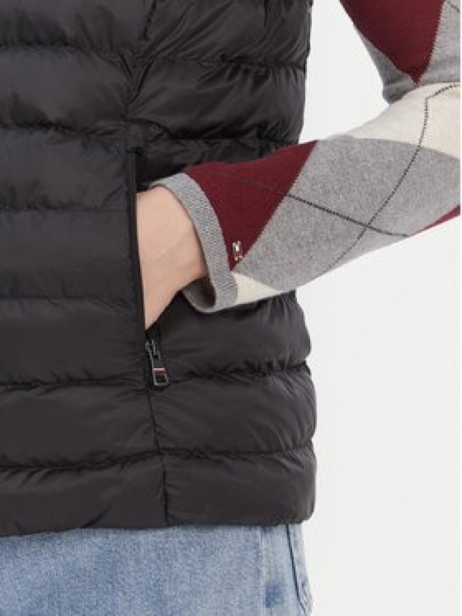 Tommy Hilfiger Bezrękawnik Global Stripe WW0WW42051 Czarny Regular Fit