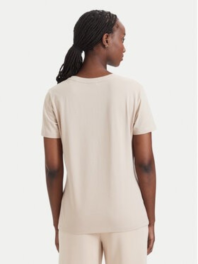 Guess T-Shirt V4YI09 J1314 Beżowy Regular Fit