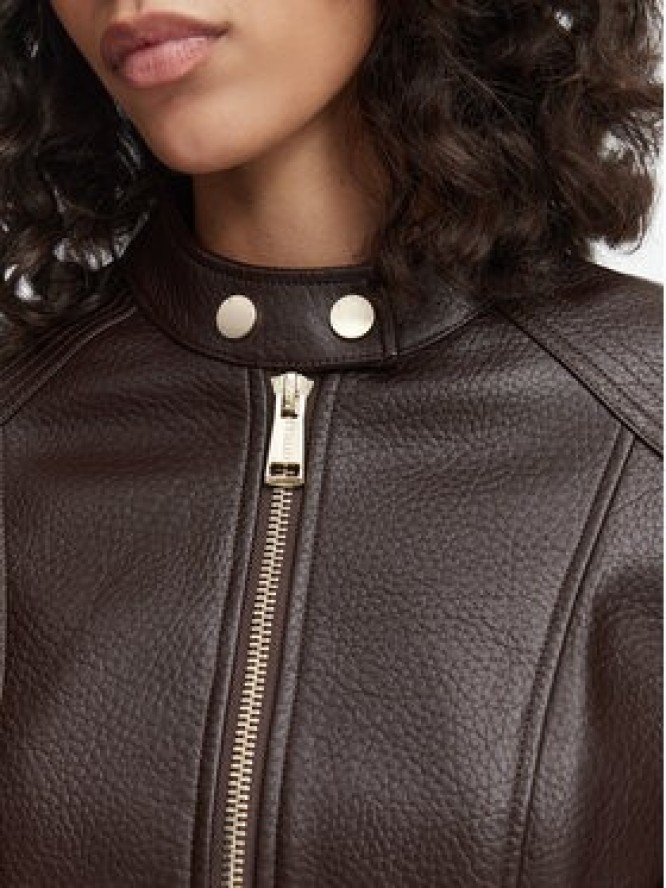 Guess Kurtka z imitacji skóry W6YL25 W2914 Brązowy ciemny Regular Fit