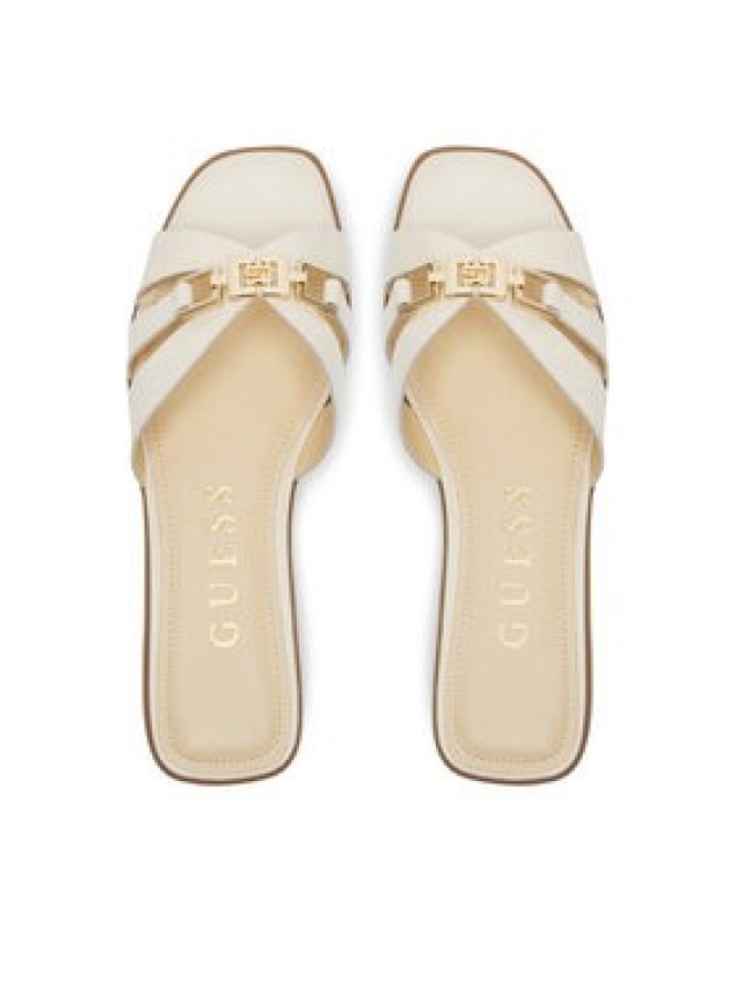 Guess Klapki FLJRLL LEA19 Beżowy