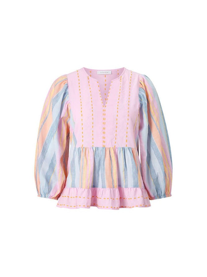 Rich & Royal Bluzka w kolorze błękitno-pomarańczowo-jasnoróżowym rozmiar: 38