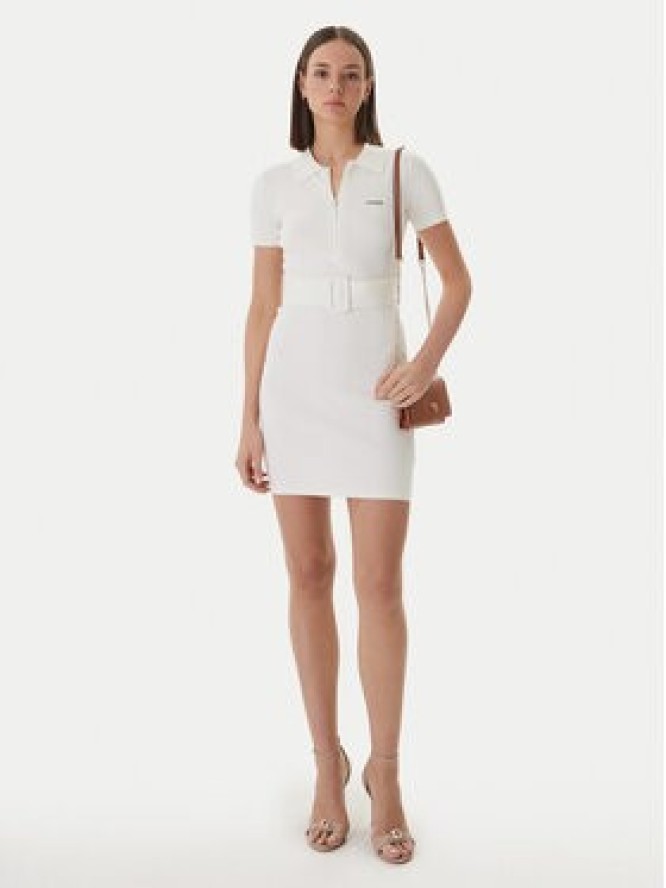 Guess Sukienka dzianinowa V6RK08 Z4642 Biały Slim Fit