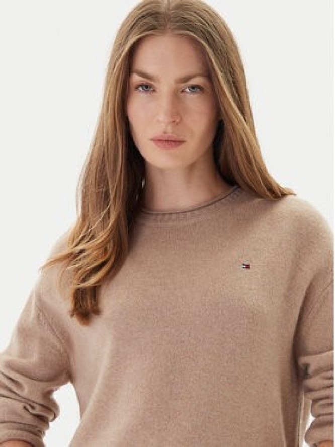 Tommy Hilfiger Sweter WW0WW46438 Beżowy Regular Fit