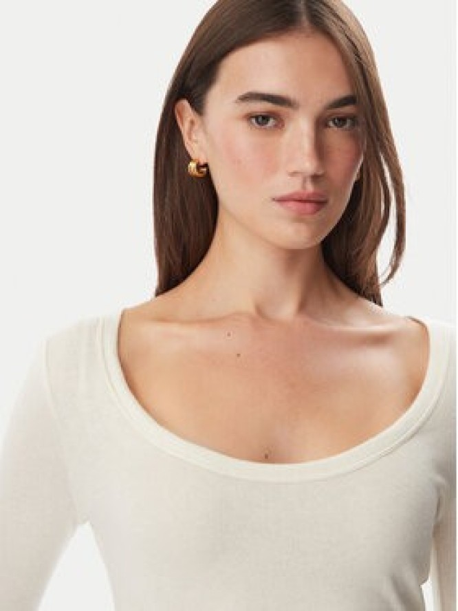 Guess Bluzka W6BP18 K6246 Kremowy Regular Fit