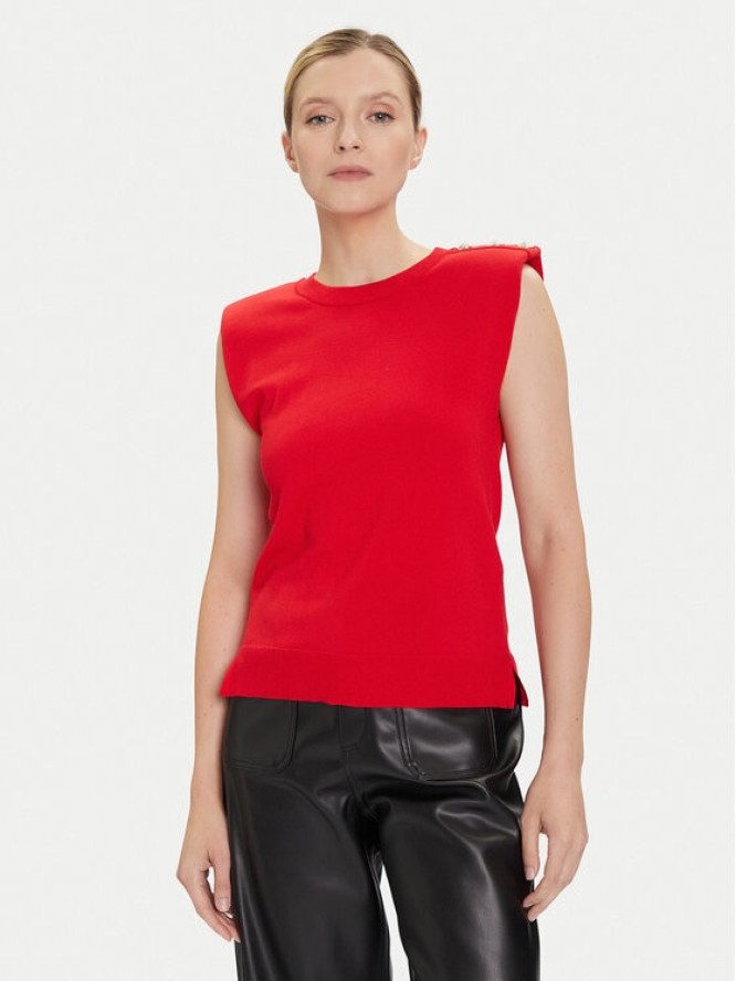 Morgan Sweter 252-MRANA Czerwony Regular Fit