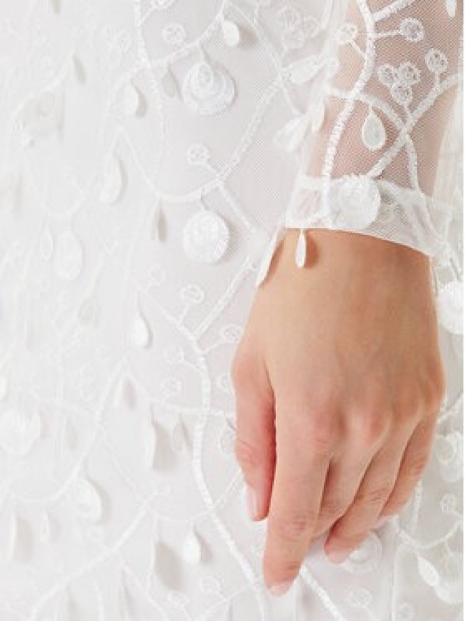 YAS Sukienka koktajlowa 26030914 Biały Slim Fit