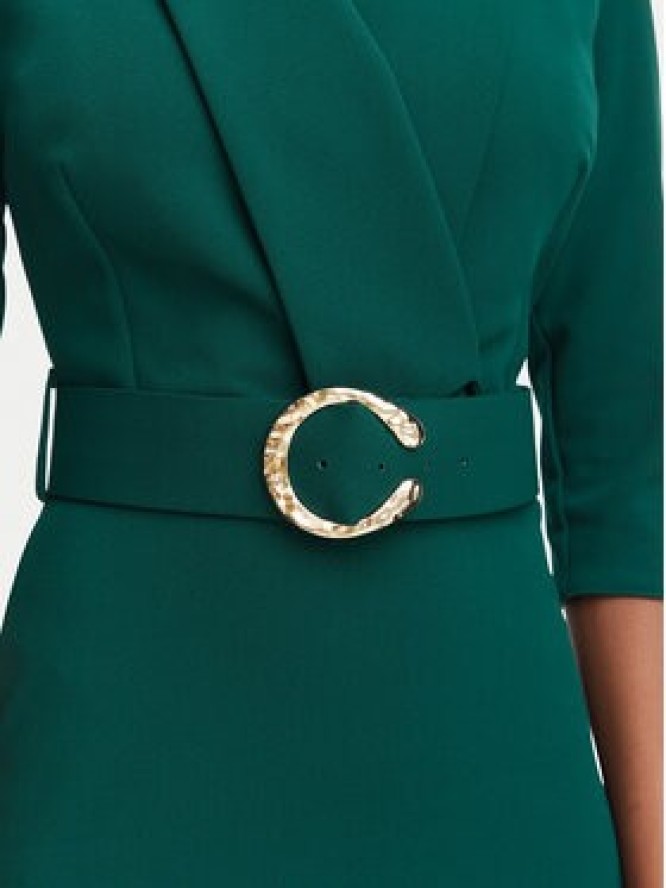 Rinascimento Sukienka koktajlowa CFC0131082003 Zielony ciemny Regular Fit
