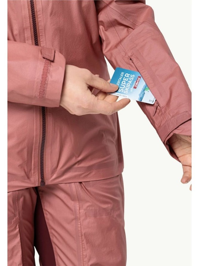 Jack Wolfskin Kurtka narciarska "Alpspitze Air" w kolorze jasnoróżowym rozmiar: XL