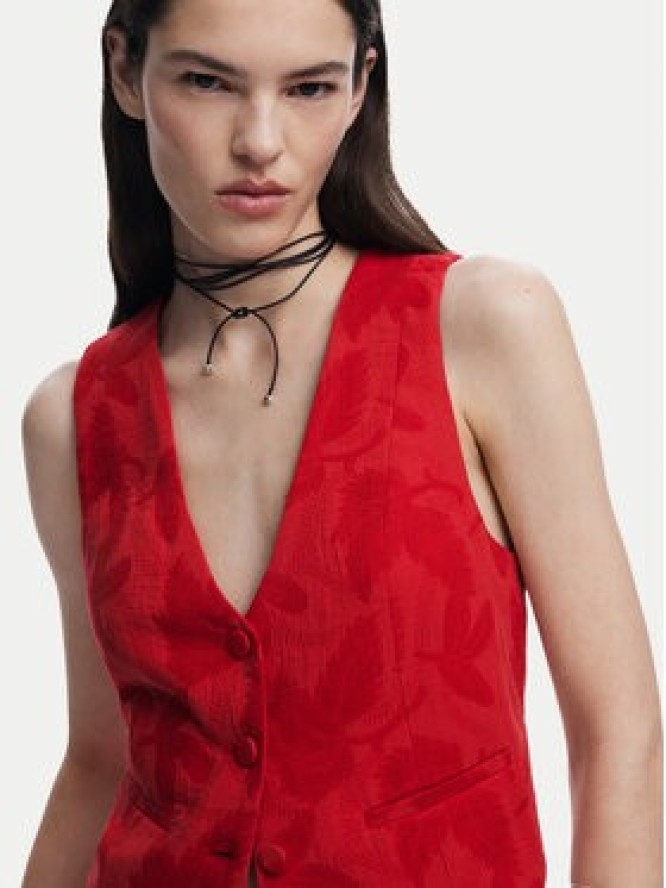 Desigual Kamizelka Portland 25SWEW24 Czerwony Regular Fit