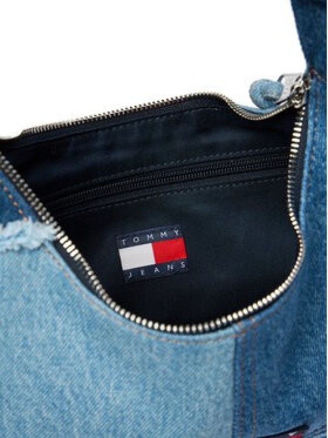 Tommy Jeans Torebka Tjw Denim Patchwork Shoulder Bag AW0AW18471 Niebieski
