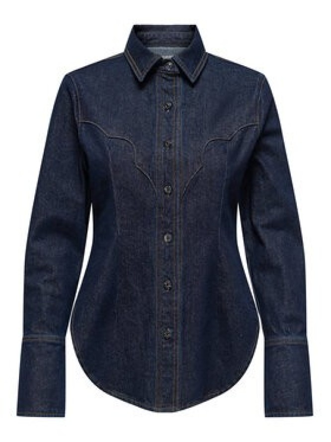 ONLY Koszula jeansowa Perla 15359156 Granatowy Slim Fit