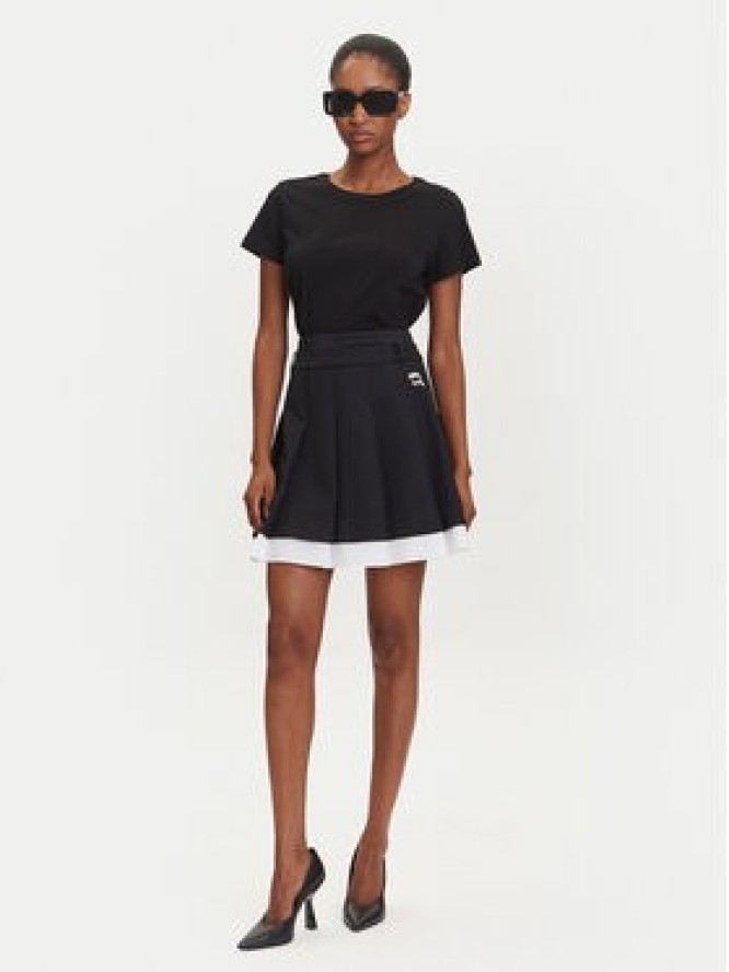 KARL LAGERFELD Spódnica mini A3W12021 Czarny Regular Fit