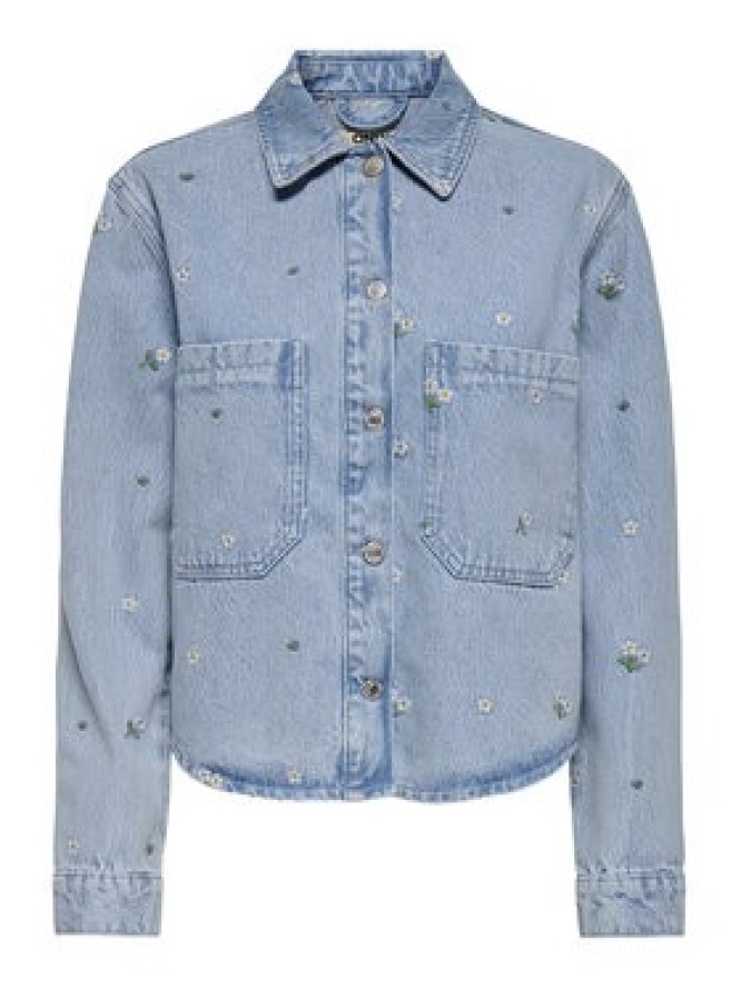 ONLY Koszula jeansowa Cassie 15349520 Niebieski Oversize
