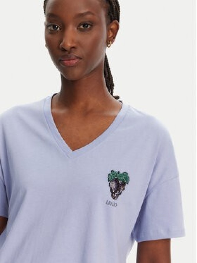 Liu Jo T-Shirt WA5366 JS904 Fioletowy Regular Fit