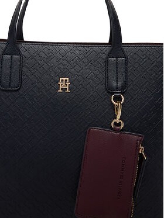 Tommy Hilfiger Torebka Th Icon Satchel Mono AW0AW18123 Granatowy
