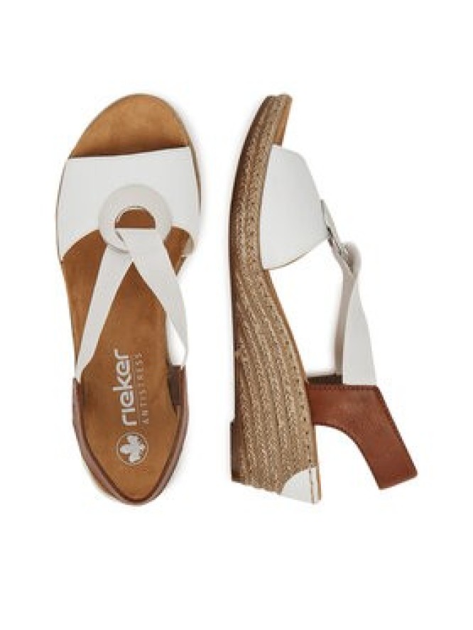 Rieker Sandały 624H6-81 Biały