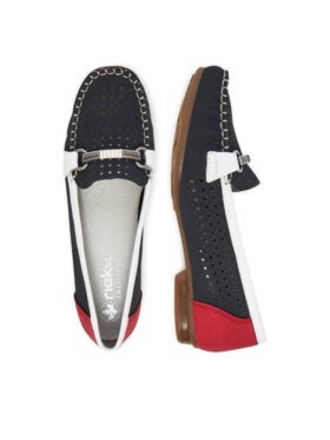 Rieker Mokasyny 40065-14 Granatowy