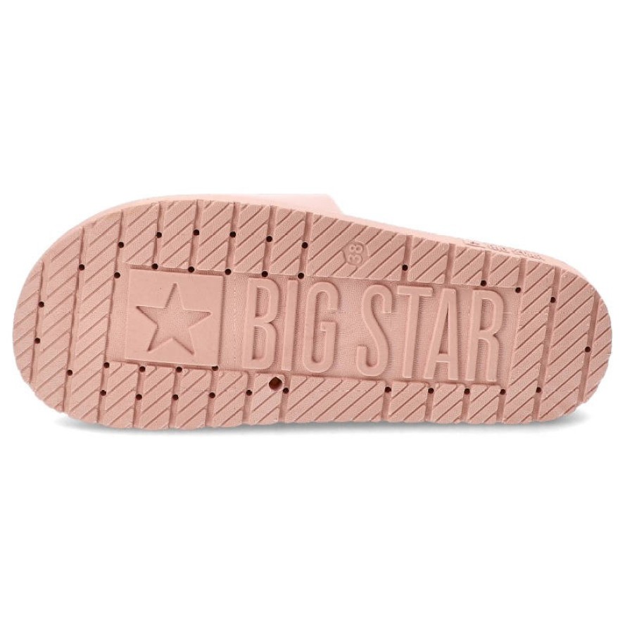 Różowe Klapki Big Star Modne Buty Na Lato
