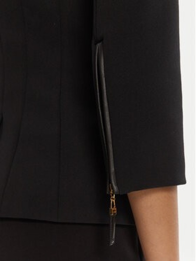 Elisabetta Franchi Marynarka GI-174-56E2 Czarny Regular Fit