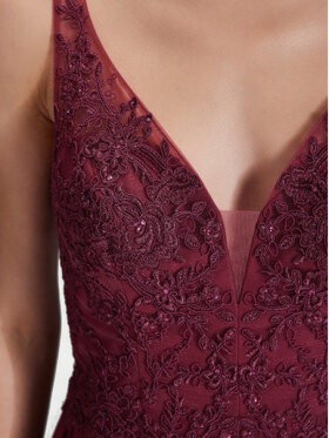 Hey Kyla Sukienka wieczorowa 5AI070HK Bordowy Regular Fit