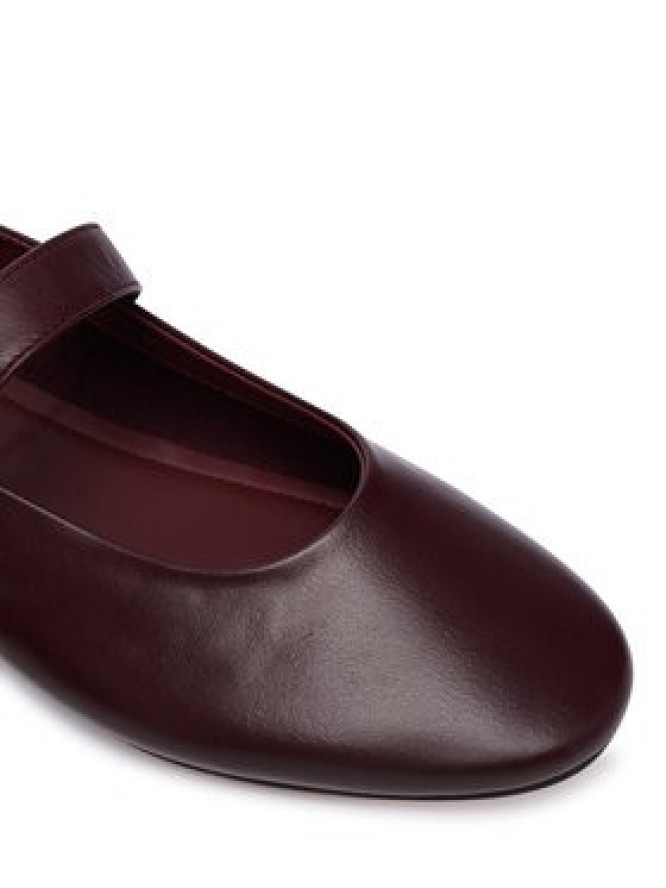 Tommy Hilfiger Baleriny Buckle Leather Ballerina FW0FW09684 Brązowy