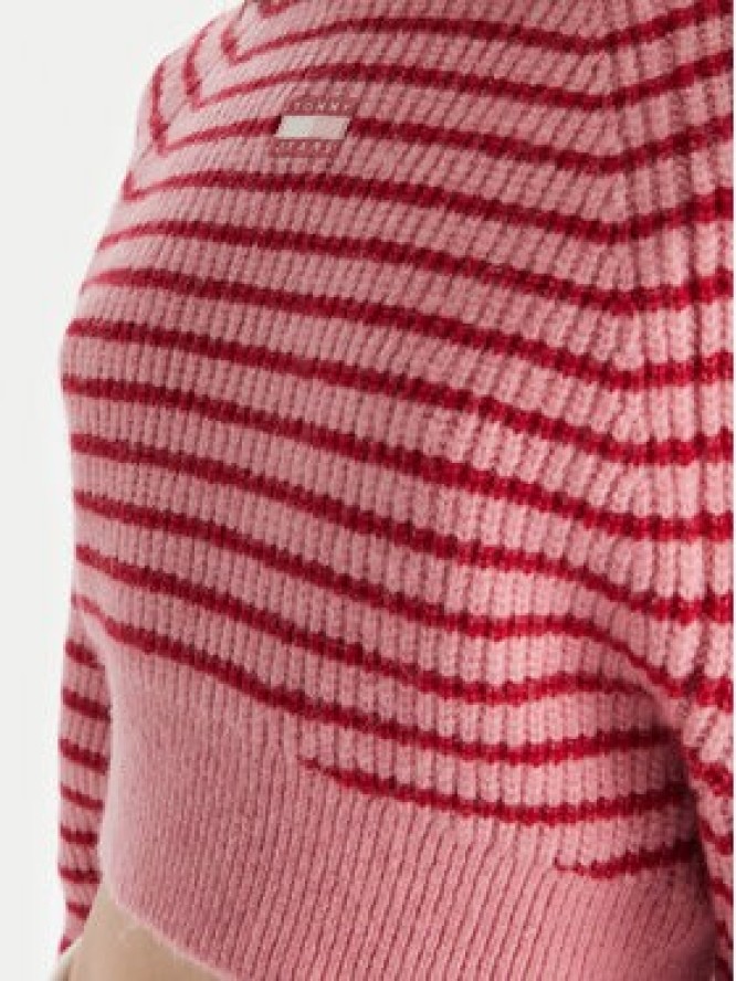Tommy Jeans Sweter Badge DW0DW21677 Różowy Regular Fit