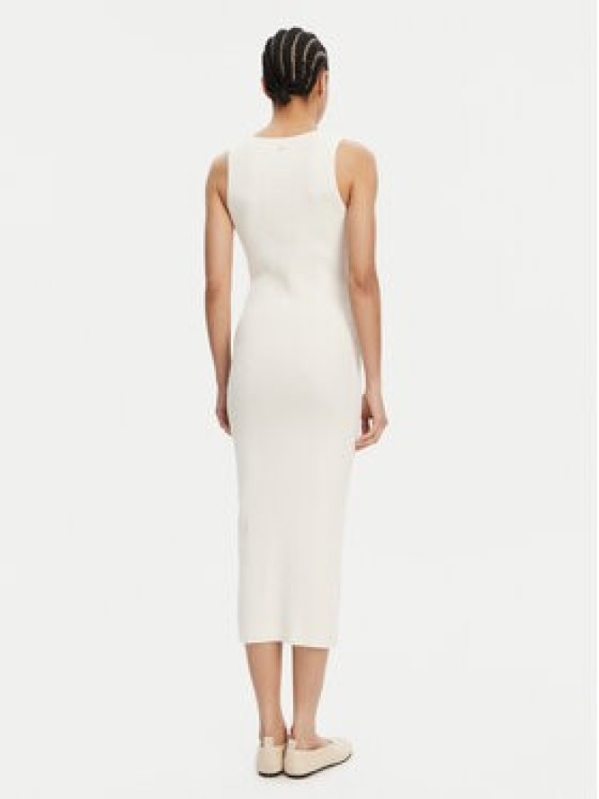 Armani Exchange Sukienka codzienna XW000576 AF12740 U1003 Écru Slim Fit