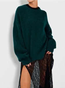 Sweter basic - zielony