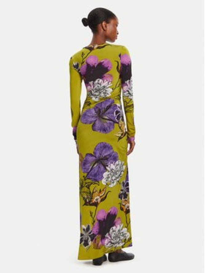 Desigual Sukienka codzienna Neckline Lacroix 25WWVK37 Zielony Slim Fit