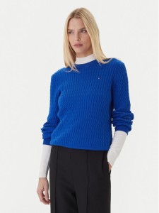 Tommy Hilfiger Sweter Fine WW0WW44993 Niebieski Regular Fit