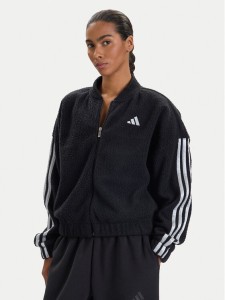 adidas Bluza Holiday High Pile JM1891 Czarny Loose Fit