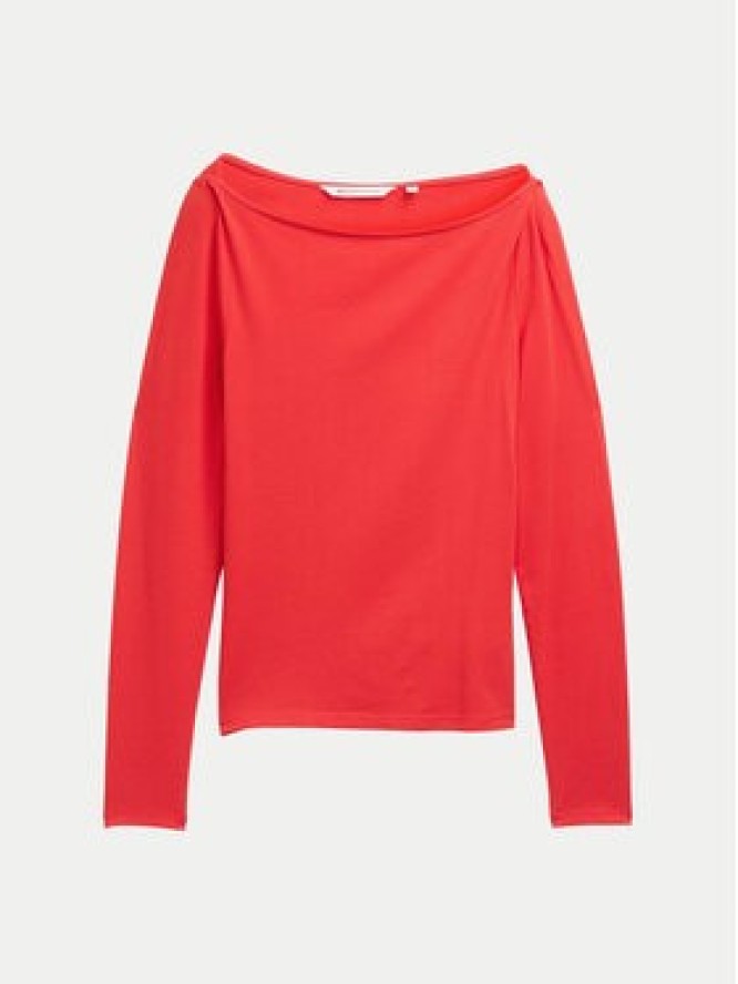 Tom Tailor Denim Bluzka 1045412 Czerwony Slim Fit