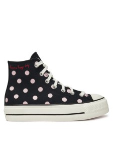 Converse Trampki Chuck Taylor All Star Lift Platform Polka Dots A10688C Czarny